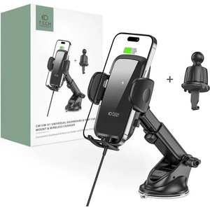 Tech-Protect Държач за кола с индуктивно зареждане Tech-Protect CM15W-V1, 15W, за т (9490713935095)