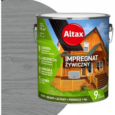 Impregnace na dřevo Altax szary 9 l proti plísním voděodolná