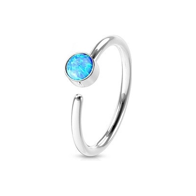 Šperky4U piercing do nosu/ucha kruh opál N0036-OP05