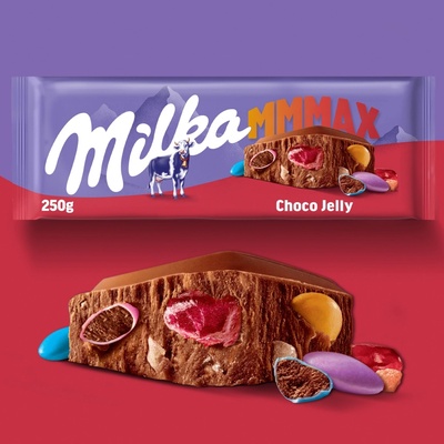 Milka Mmmax Choco Jelly mliečna čokoláda 250 g