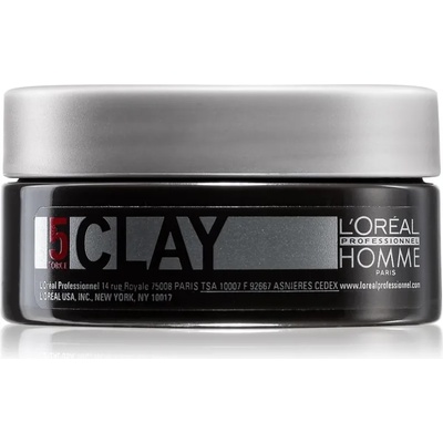 L'Oréal Homme 5 Force Clay Моделираща глина силна фиксация 50ml