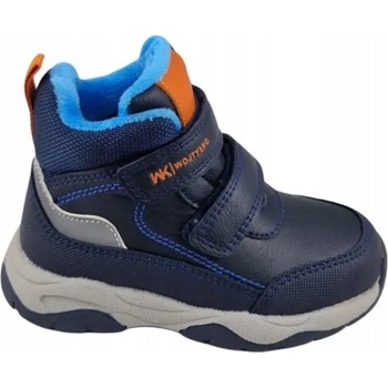 Wojtyłko dětské zimní boty pro chlapce modré 26091 zateplené na suchý zip