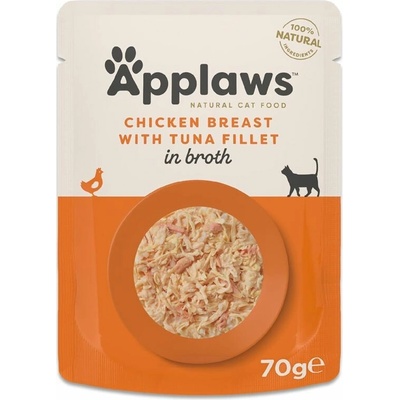 Applaws s kuřecími prsy a tuňákem v vývaru 70 g