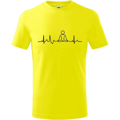 Ekg yoga tričko dětské bavlněné citrónová