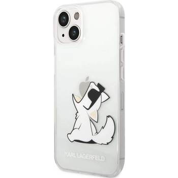 KARL LAGERFELD Choupette Eat Case - дизайнерски кейс с висока защита за iPhone 14 (прозрачен)