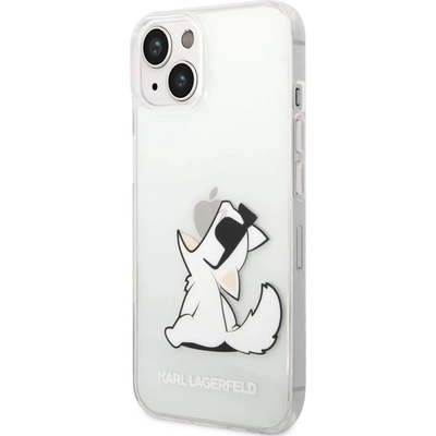 KARL LAGERFELD Choupette Eat Case - дизайнерски кейс с висока защита за iPhone 14 (прозрачен)