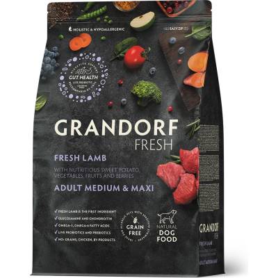 Grandorf Grain Free Fresh Lamb Medium & Maxi - Беззърнена храна за средни и едри породи кучета с прясно агнешко (3 кг / 10 кг)