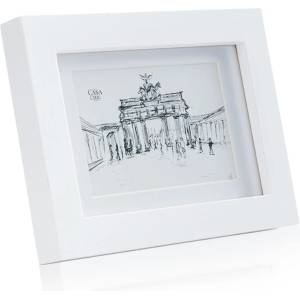 Casa Chic Everton, рамка за картини, правоъгълна, снимки 14 x 9 cm, паспарту, стъкло (CL-4X6-1-WHT) (CL-4X6-1-WHT) - klarstein