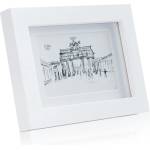 Casa Chic Everton, рамка за картини, правоъгълна, снимки 14 x 9 cm, паспарту, стъкло (CL-4X6-1-WHT) (CL-4X6-1-WHT) - klarstein