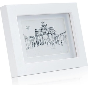 Casa Chic Everton, рамка за картини, правоъгълна, снимки 14 x 9 cm, паспарту, стъкло (CL-4X6-1-WHT) (CL-4X6-1-WHT) - klarstein