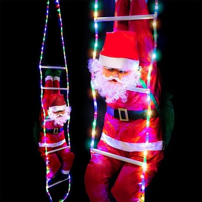 GOTEL E27A Santa Na Rebríku Led Xxl Dekorácie