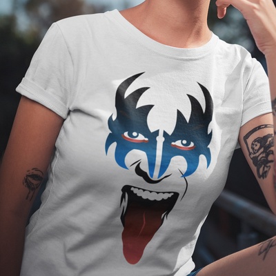 Tričko s potlačou KISS Dámsky biela