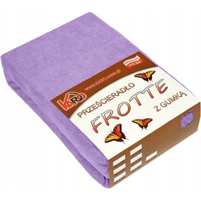 KARO Froté Prostěradlo s gumou fialové 022 90x200