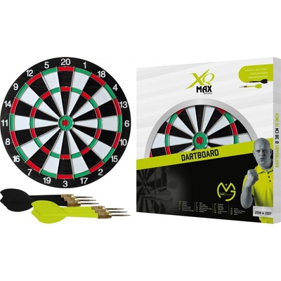 Xq Max Michael van Gerwen flocked Dartboard 38 cm SET