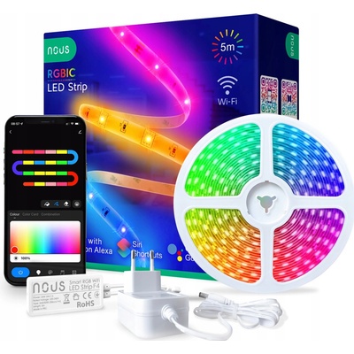 Smart RGB LED pás Gosund SL2, 12V/1A, 5m balenie, IP20, aplikácia Smart Life (Tuya App)