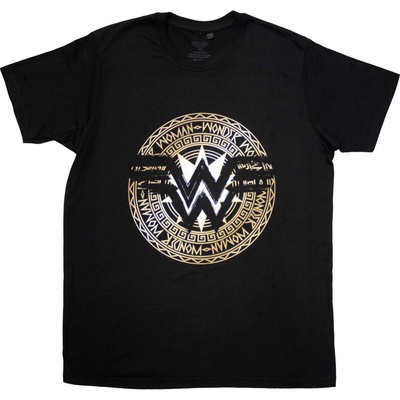 Tričko Wonder Woman Gold Circle čierna