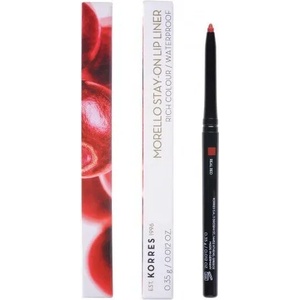 KORRES Водоустойчив механичен молив за устни , Korres ? orello Stay On Lip Liner 02 Real Red
