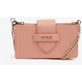 Guess Světle růžová dámská crossbody kabelka Card Case On Chain