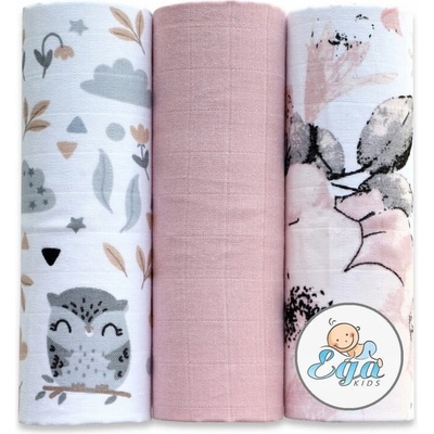 Ega Kids Mušelínové ružové 3 ks