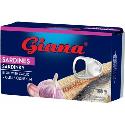 Giana Sardinky ve slunečnicovém oleji s česnekem, 125g
