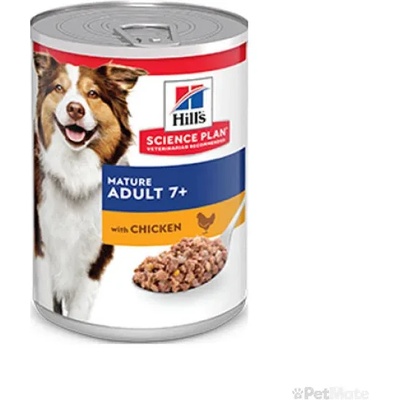 Hill's Hill’s Science Plan Canine Mature Adult 7+ - Пълноценна консервирана храна за кучета над 7г. от всички породи, с пилешко месо, 370 гр
