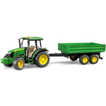 Bruder Traktor John Deere 5115M s přívěsem 1:16