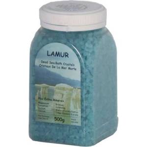 LAMUR Сол от Мъртво море с аромат на жасмин, синя, 500 г