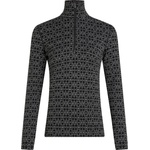 Icebreaker Дамско мериносово термобельо Icebreaker Women's Merino 260 Oasis L/S Half Zip Alpine Geo Merino base layer - Black / Snow / J (115-2827-0112)