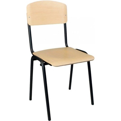 Посетителски стол Wood, метална основа, до 120 kg, бук (4010100376)