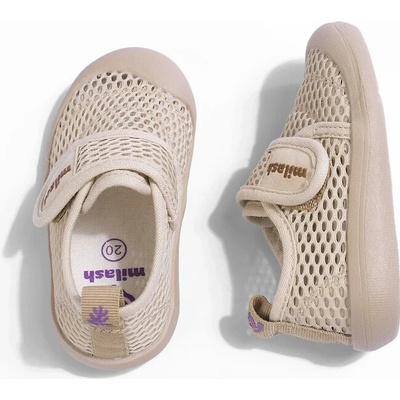 Milash sieťované Barefoot tenisky FUN Shoes Cement béžová