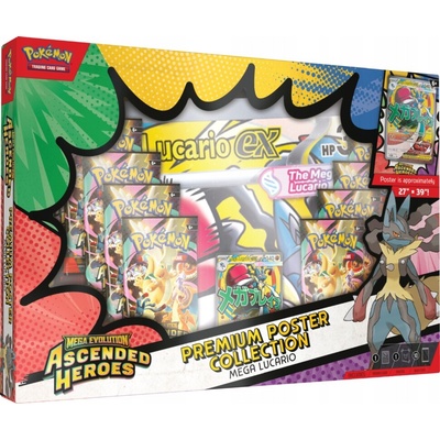 Pokémon TCG: Prémiový plakát Mega Evolution Ascended Heroes - Mega Lucario – Zboží Mobilmania