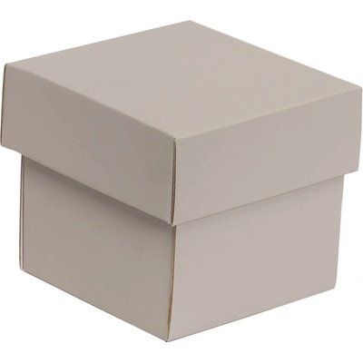 Dárková krabička s víkem 100x100x100/40 mm, šedá