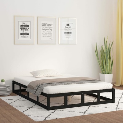 Nábytek XL 820820 Rám postele černý masivní dřevo