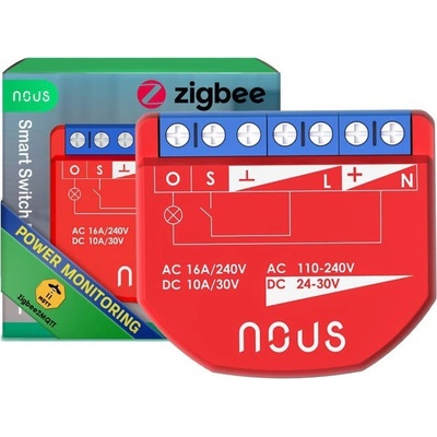 NOUS B2Z, ZigBee SMART Switch, prepínač (s mera) - NOUS-B2Z-1656