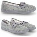 Dětské krajkové baleríny s mašličkou ažurové 6193