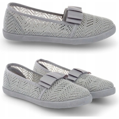 Dětské krajkové baleríny s mašličkou ažurové 6193