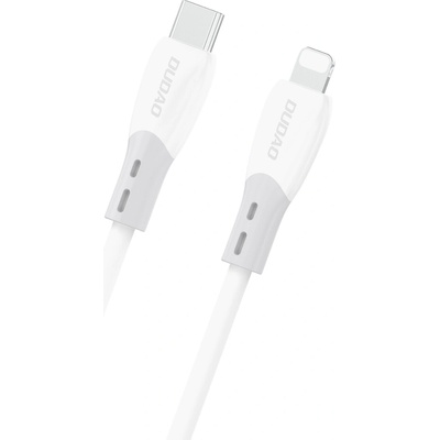 Dudao L25SX 30 W USB-C – Lightning s měkkým silikonovým opletem 1m bílý