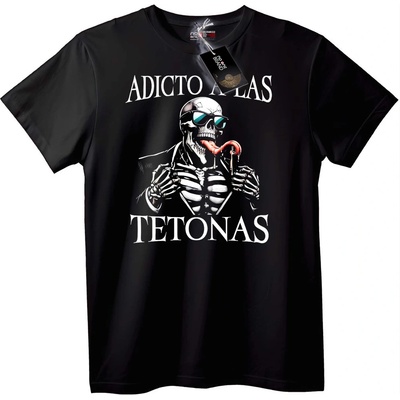 NOONEBRAND Тениска Адикт към Гърди - 2XL, White