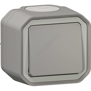 Legrand - Стълбищен ключ бр. 6 PLEXO IP55 сив (LR0097)