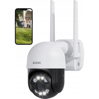 ZOSI C289 WiFi Pan Tilt 3MP IP66 s 32GB microSD kartou