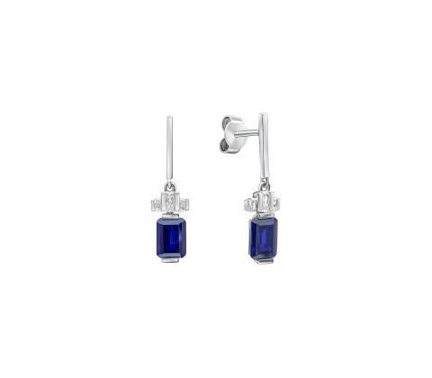 Diamonfire Luxusné strieborné náušnice E6409