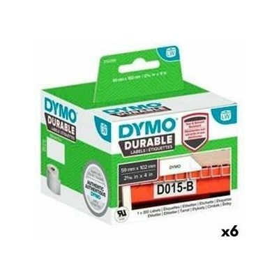 DYMO Топ етикети Dymo Durable 102 x 59 mm Черен Бял (6 броя)