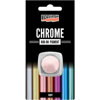 Zalešťovací pigmentový pudr CHROM efekt 0,5g ČERVENÁ