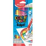 Maped Комплект цветни моливи, триъгълни, изтриваеми, MAPED "ColorPeps Oops", 12 различни цвята 832812 (832812)