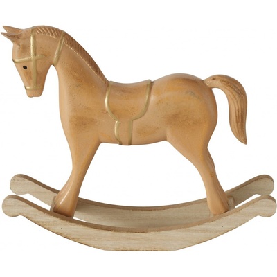 Boltze Drevený hojdací koník 23 cm hnedý