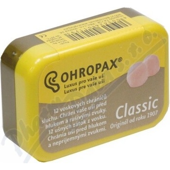 Ohropax Classic ušné vložky v krabičke 1x12 ks
