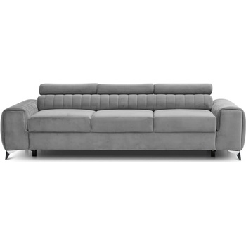 Eltap Светлосив кадифен разтегателен диван 261 cm Laurence - ELTAP (SO-LAU-03NU)
