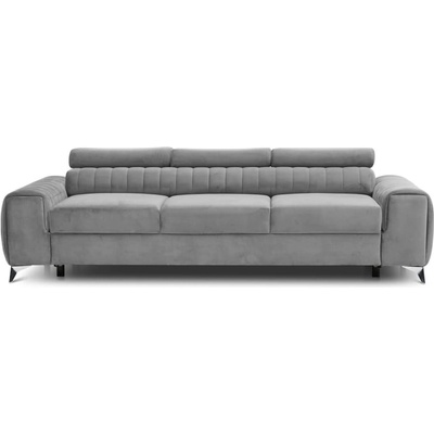 Eltap Светлосив кадифен разтегателен диван 261 cm Laurence - ELTAP (SO-LAU-03NU)