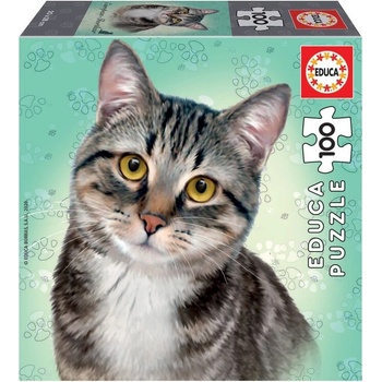 Educa Европейска късокосместа котка - шестизмерен пъзел 100 части