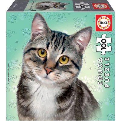 Educa Европейска късокосместа котка - шестизмерен пъзел 100 части